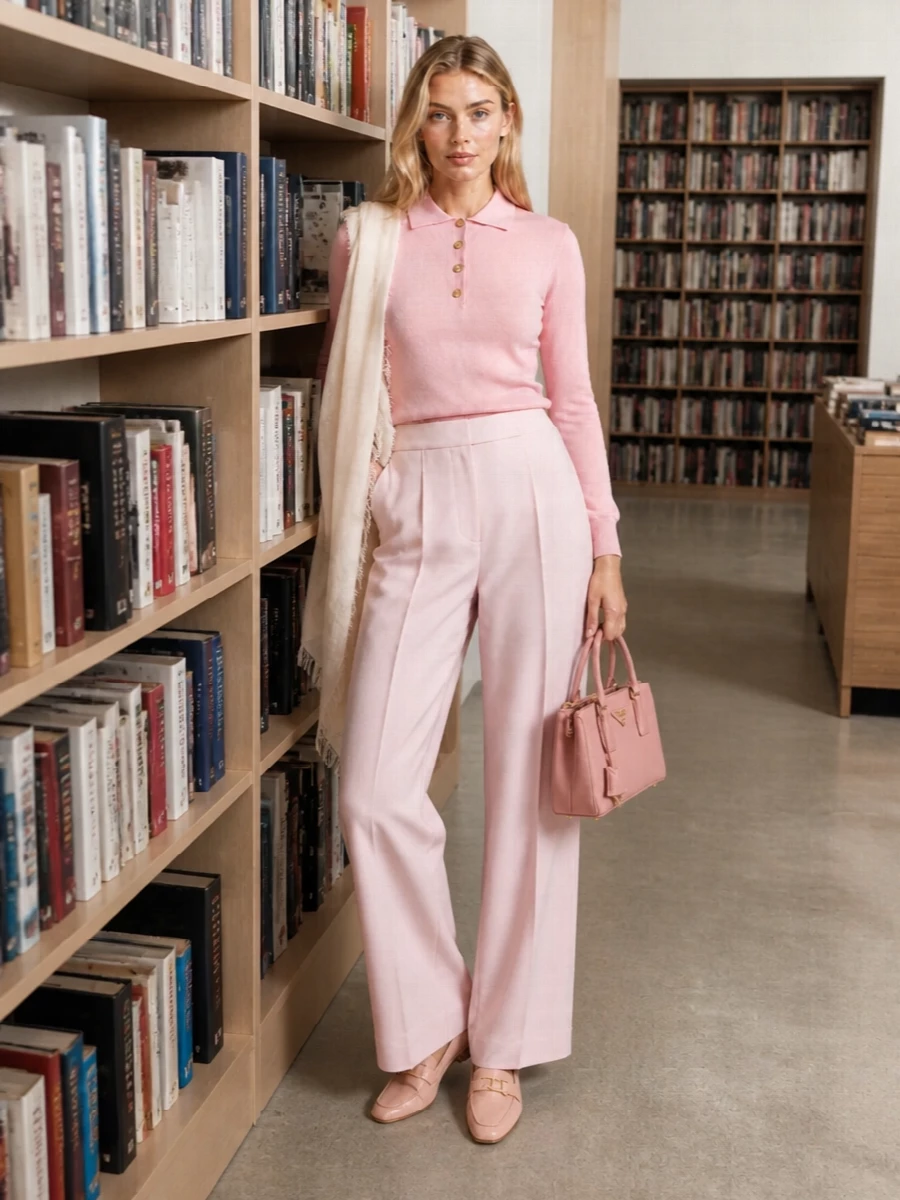 Blaze milano pink polo max mara blush trousers
