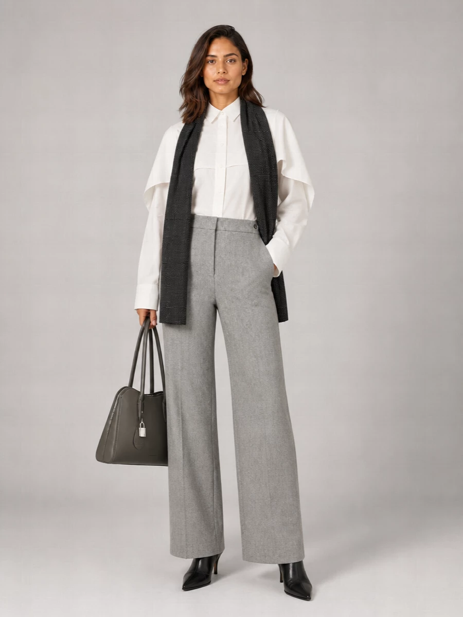 Stella Mccartney Wool Wide-Leg Trousers