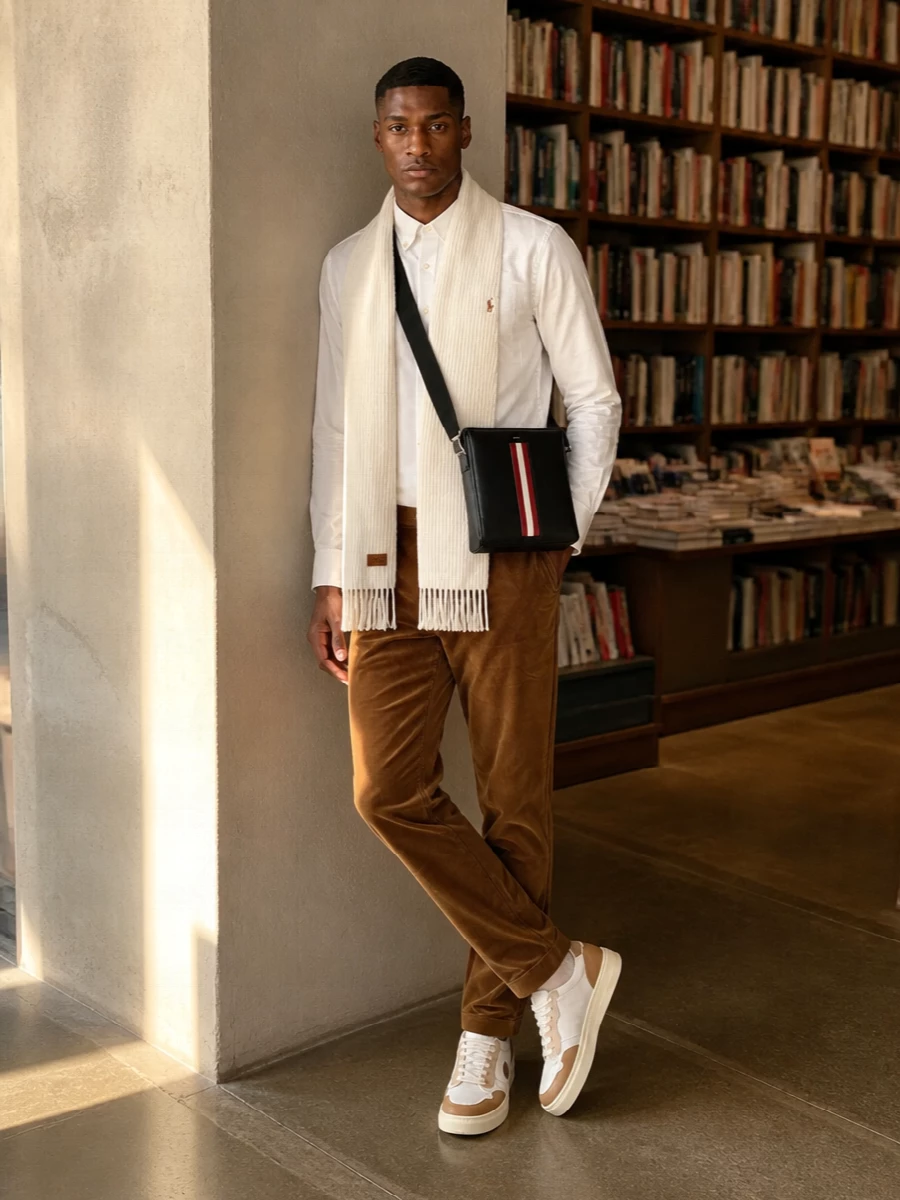 Polo ralph lauren shirt corduroy trousers outfit