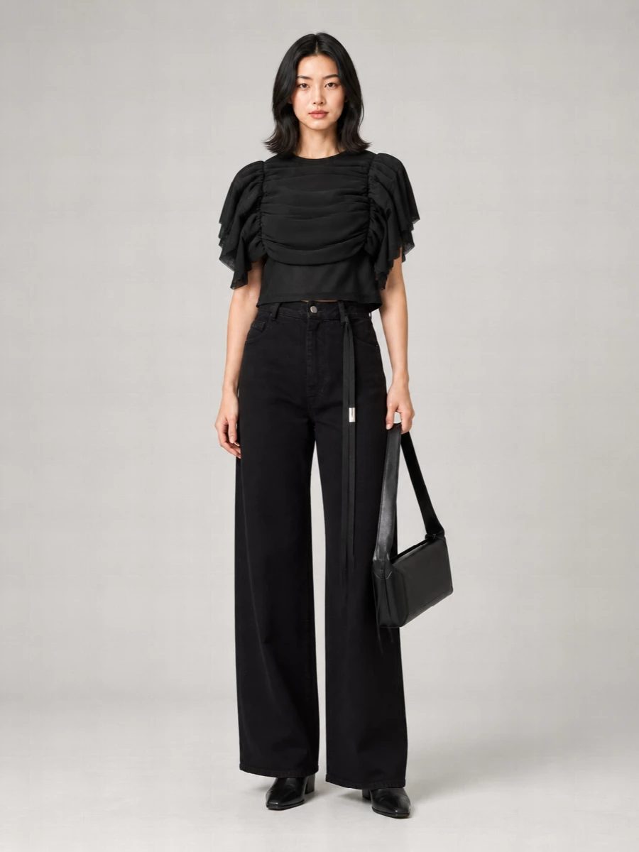 Comme des Garçons ruffled short-sleeve blouse