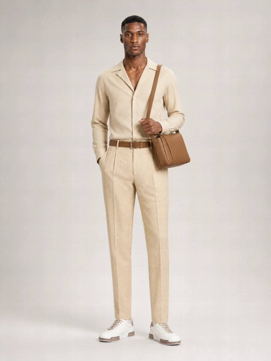 Dolce&Gabbana Silk Wide-Leg Tailored Trousers