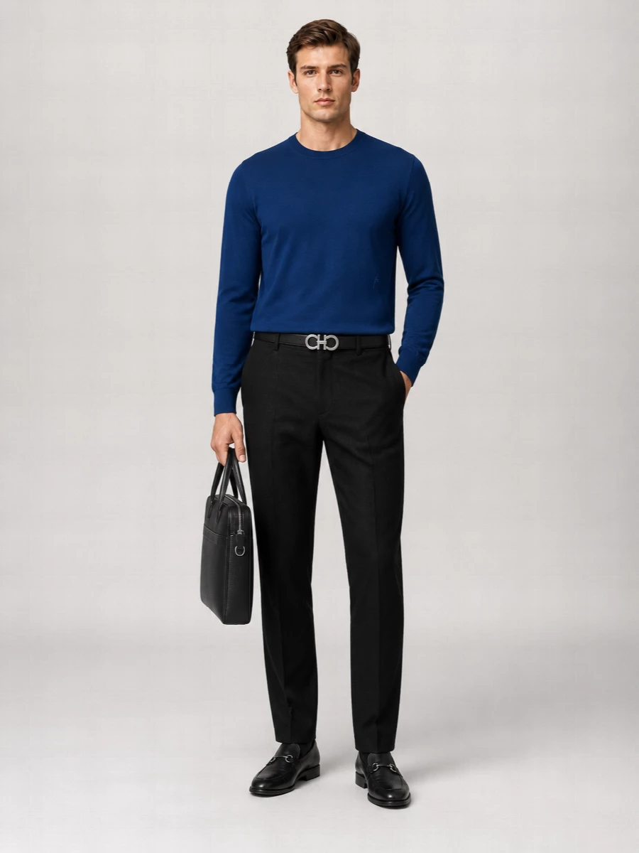 Ferragamo Cotton Straight-Leg Trousers