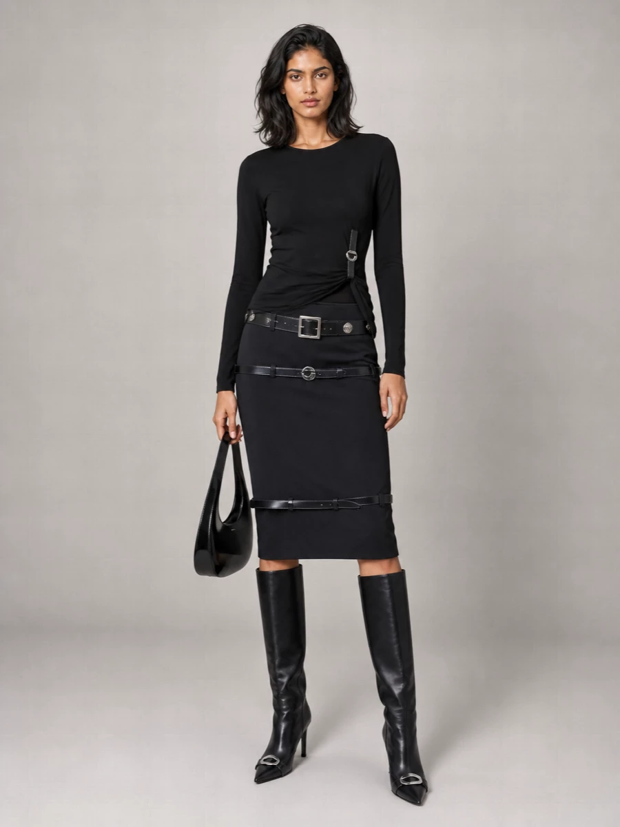 Coperni Multi Belt Fitted Skirt