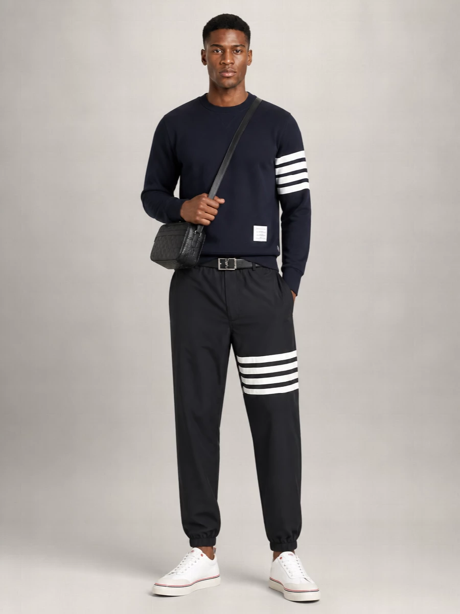Thom Browne Printed Straight-Leg Track Pants