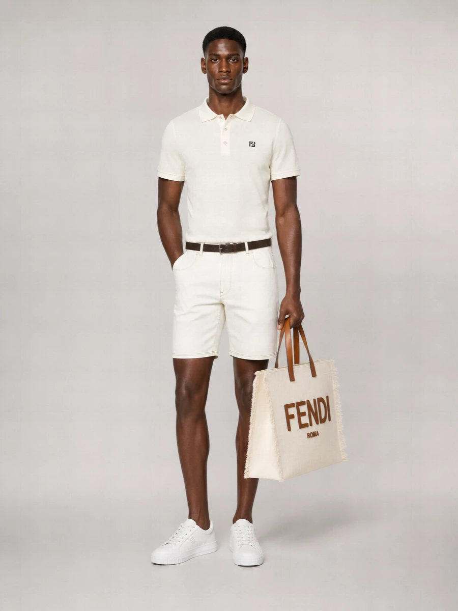 Fendi Cotton Chino Shorts