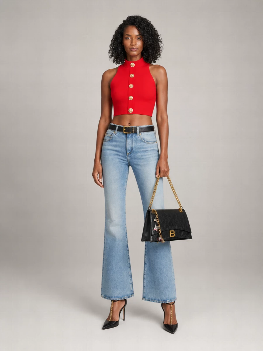 Balmain Denim Flared Jeans