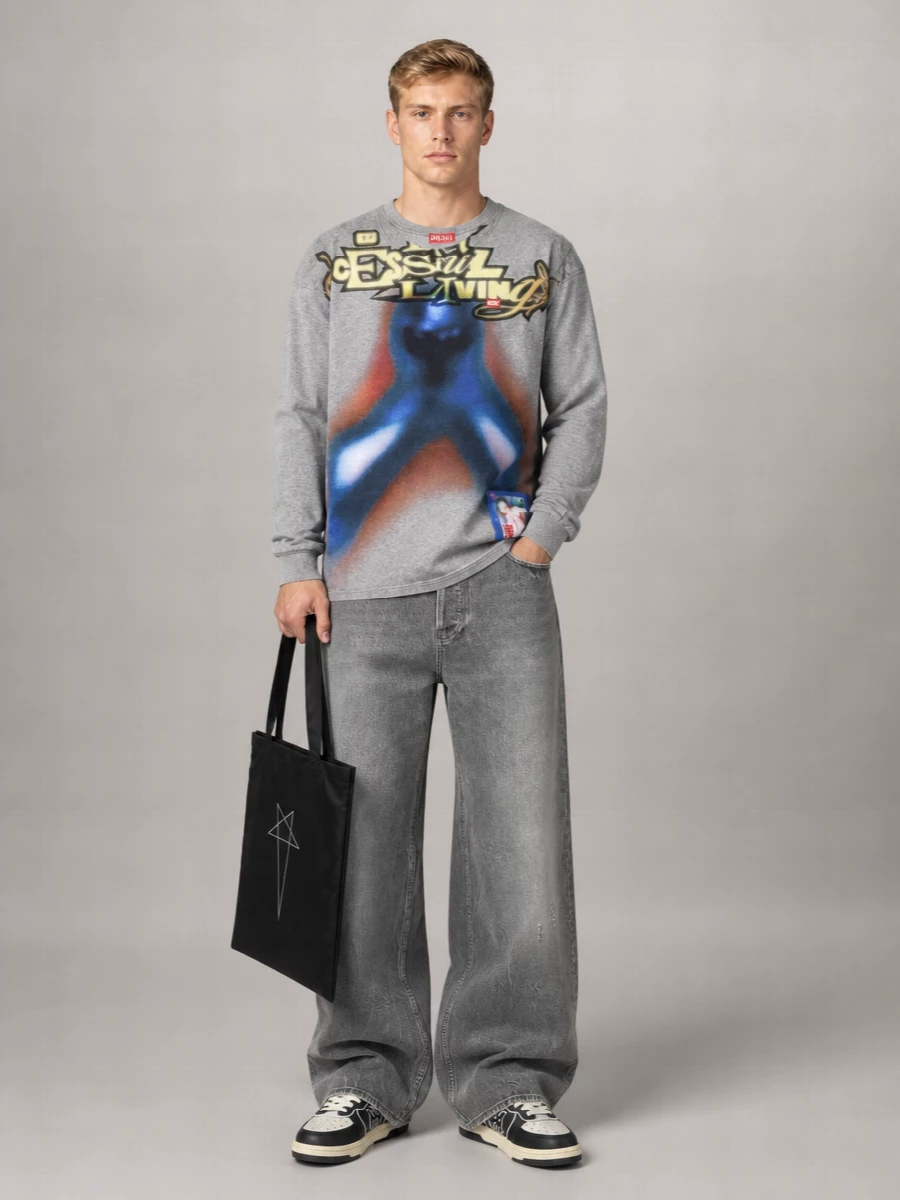 Rick Owens Drkshdw Nylon Logo Tote Bag
