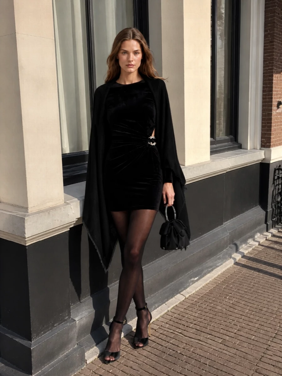 Self portrait velvet mini paris texas heels