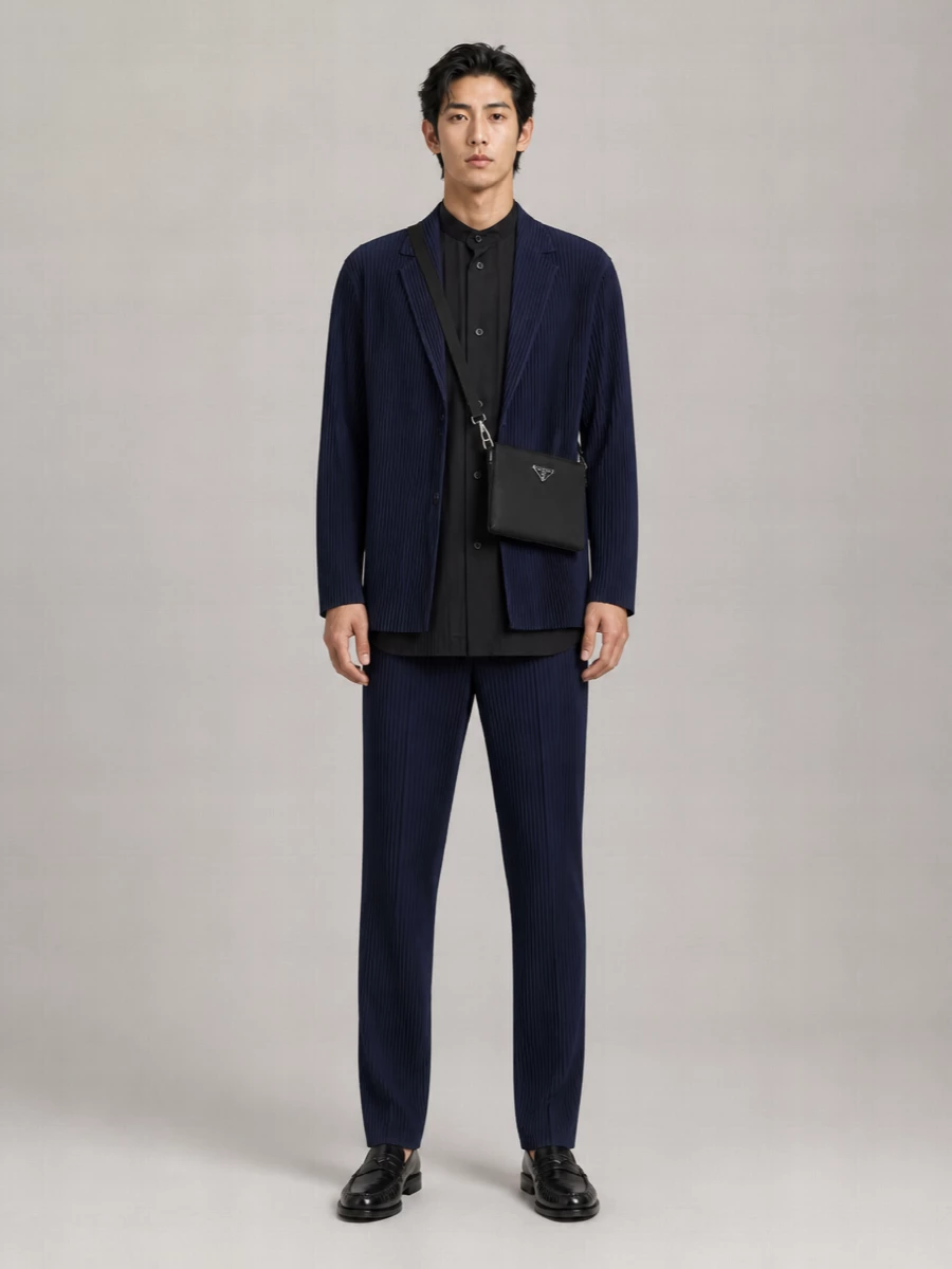 Homme Plisse Issey Miyake Single-Breasted Blazer
