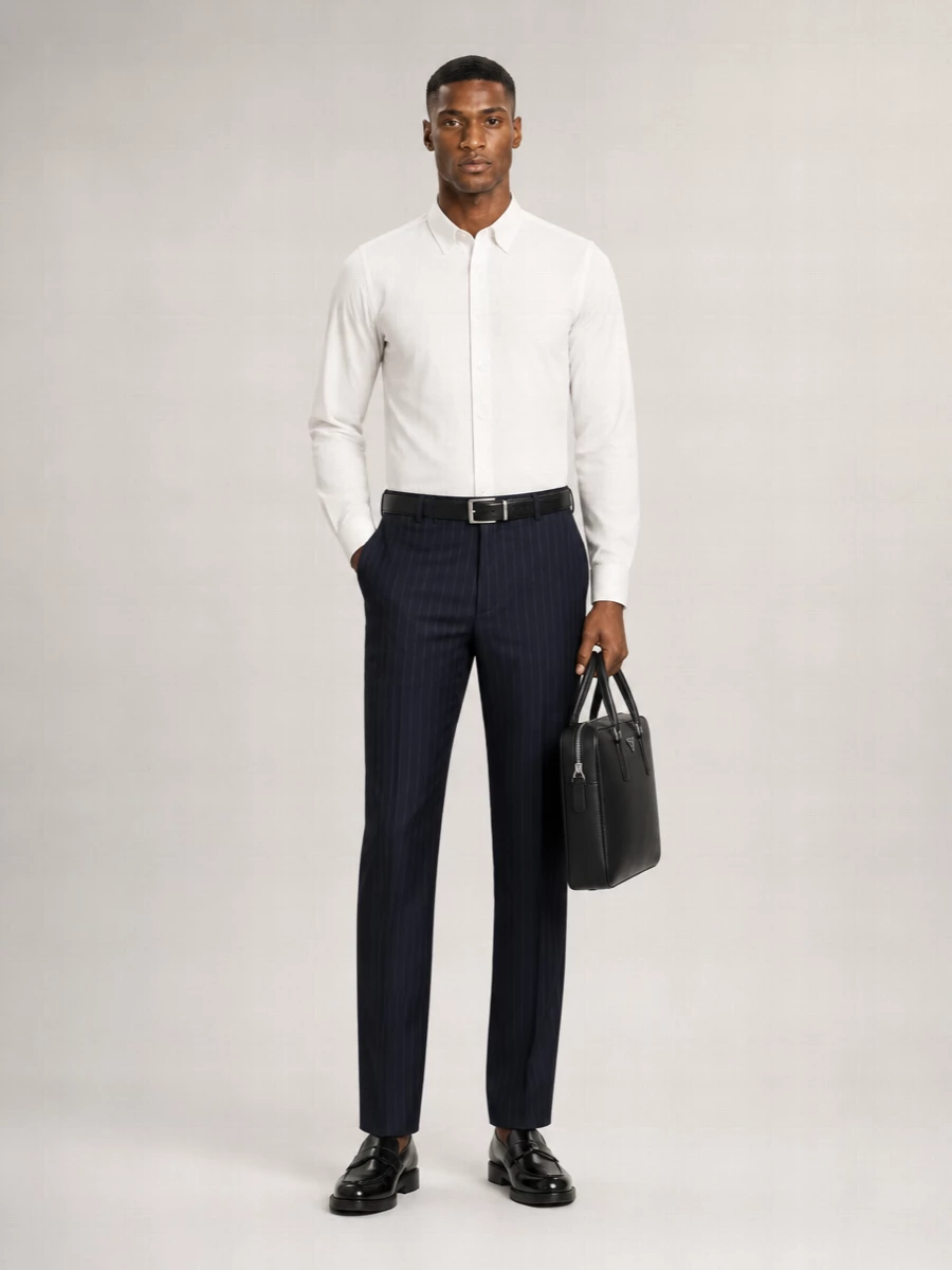 Givenchy Wool Pinstripe High-Rise Slim-Fit Flared Trousers