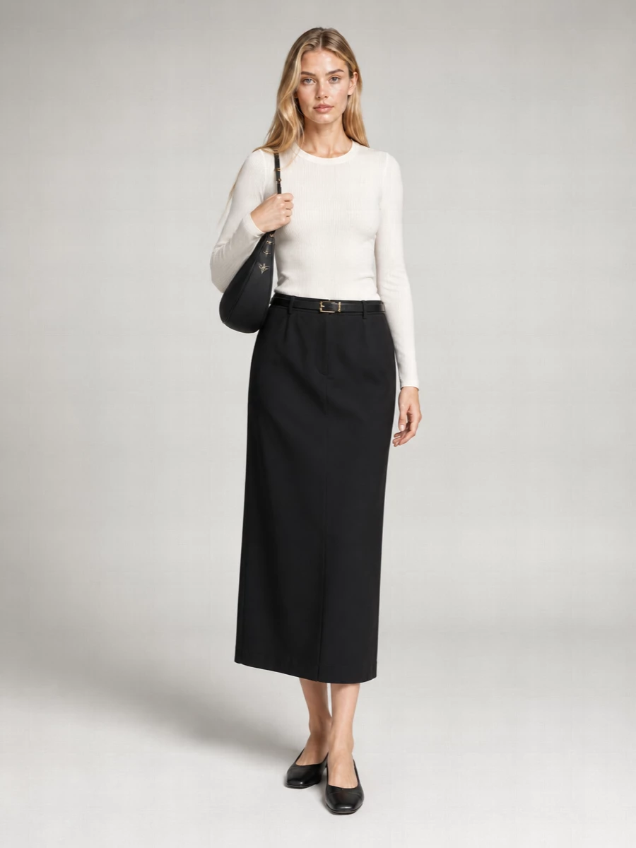 The Row Silk Cotton Saul Long Skirt