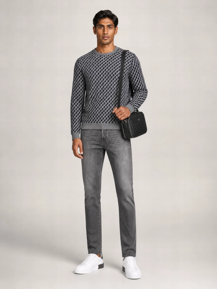 Emporio Armani Virgin Wool Crewneck Sweater