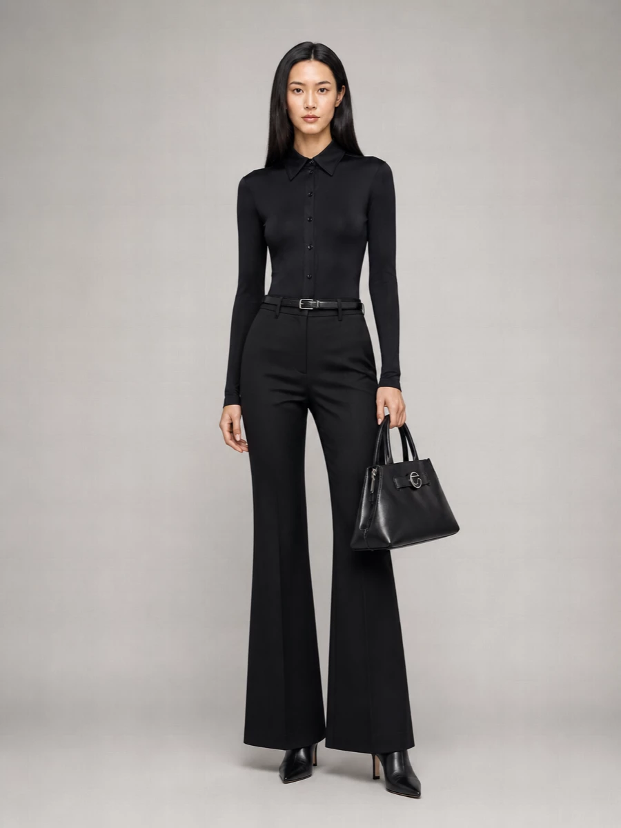 Sportmax virgin wool flared trousers