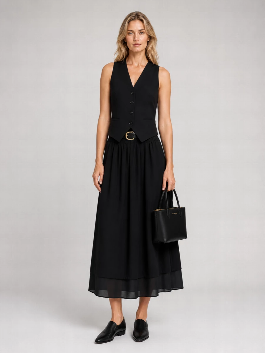 Comme Des Garçons Wool A-Line Skirt