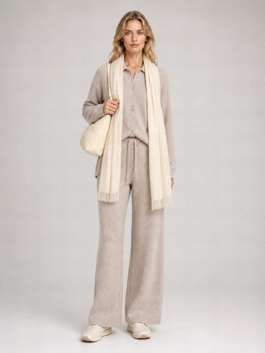 S Max Mara Cashmere Wide Leg Lounge Pants
