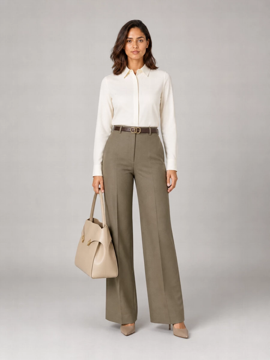 Ferragamo Linen Blend Trousers