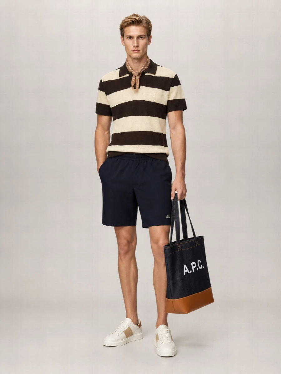 Lacoste Crochet Cotton Short-Sleeve Polo Shirt
