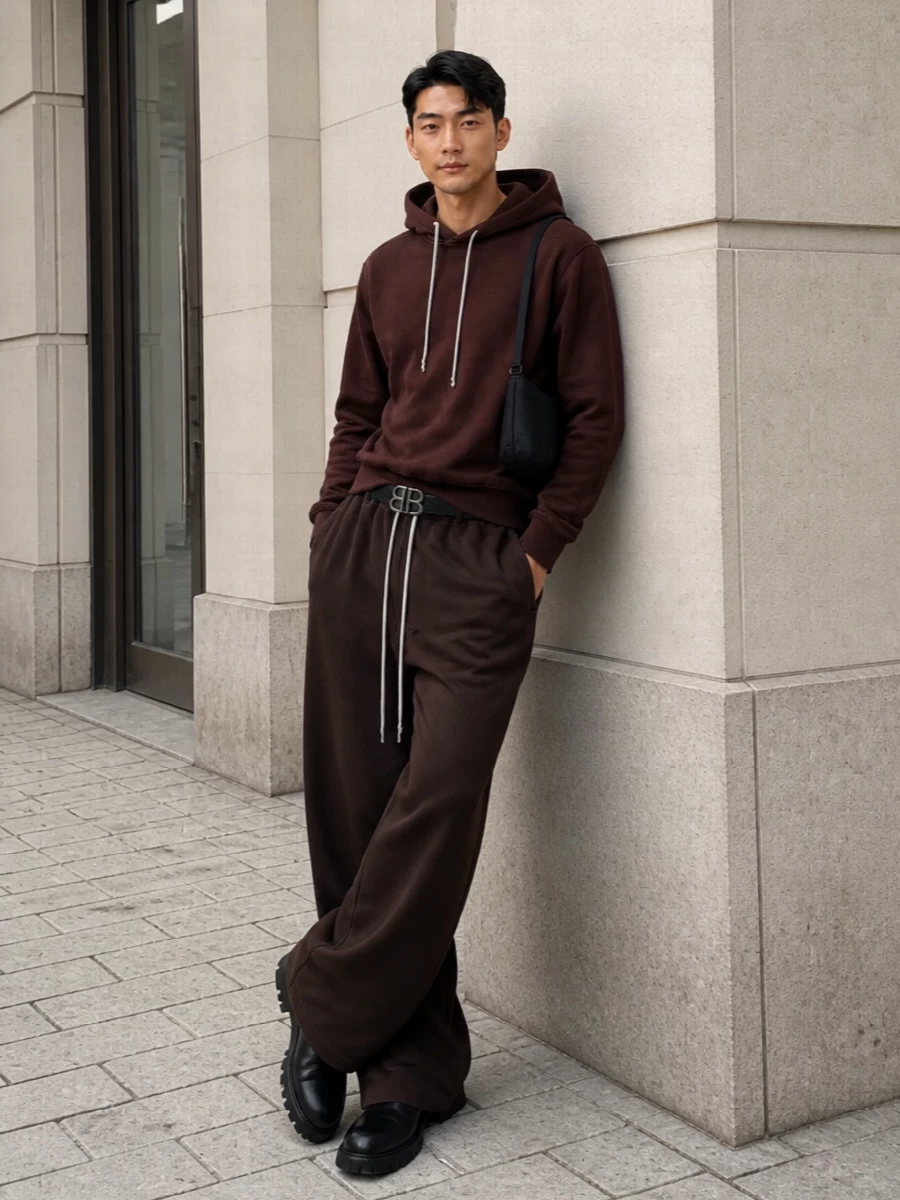 Drkshdw hoodie wide leg trousers streetwear outfit