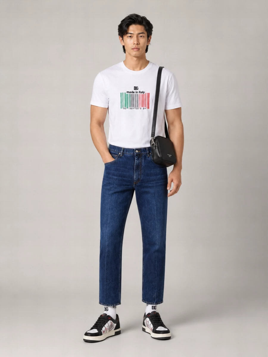 Dolce&Gabbana Calf Leather Logo Low-Top Sneakers