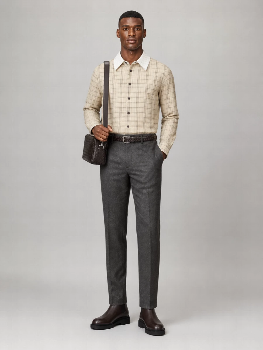 Bottega Veneta Embroidered Wool Shirt