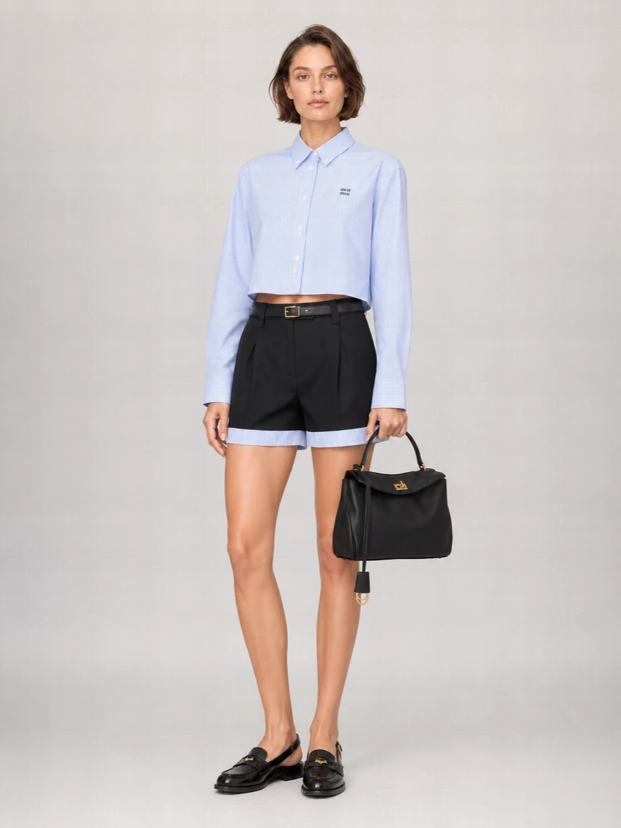 Miu Miu Cotton Bermuda Shorts