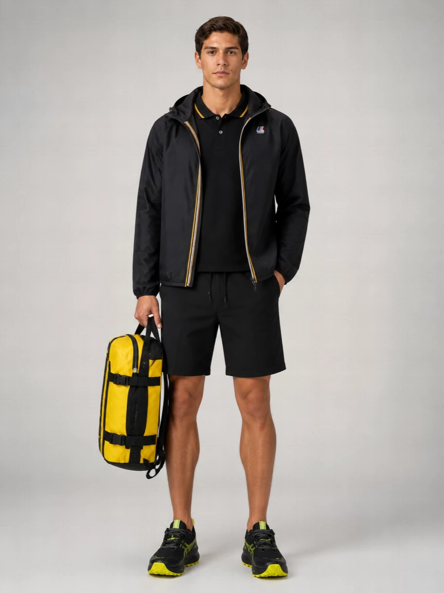 K-Way Hooded Windbreaker Jacket