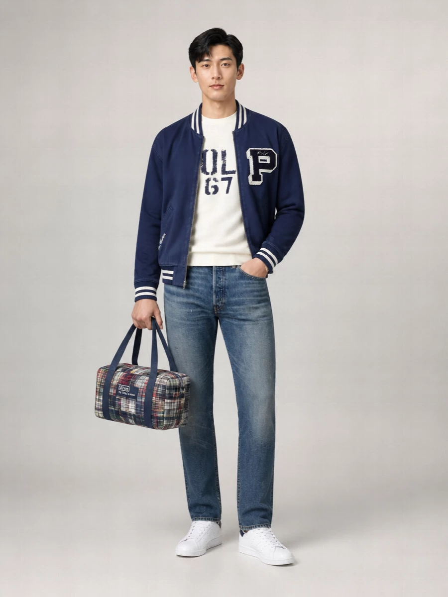 Polo Ralph Lauren Cotton Ribbed Bomber Jacket