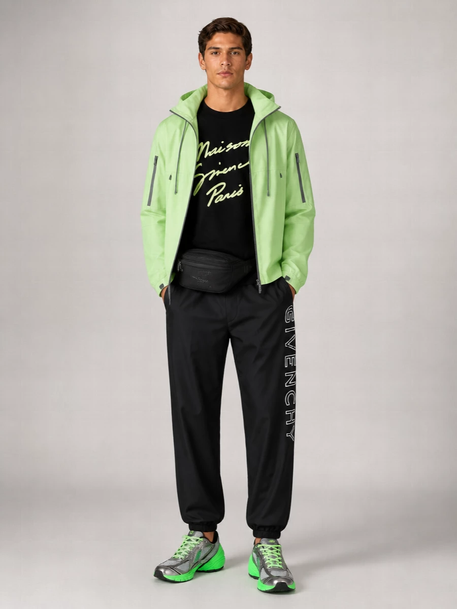 Givenchy Lambskin Hooded Sport Jacket