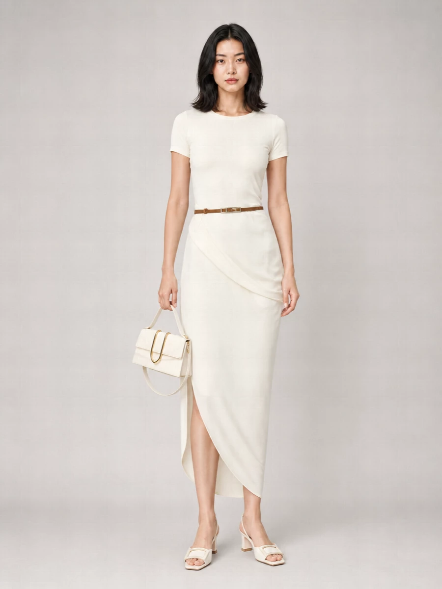 Jacquemus Draped Midi Dress