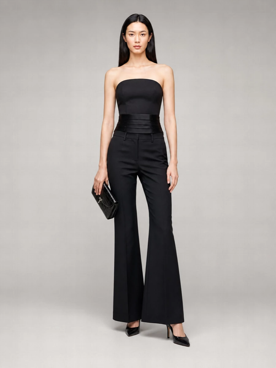 Magda Butrym Cotton Strapless Bustier Top