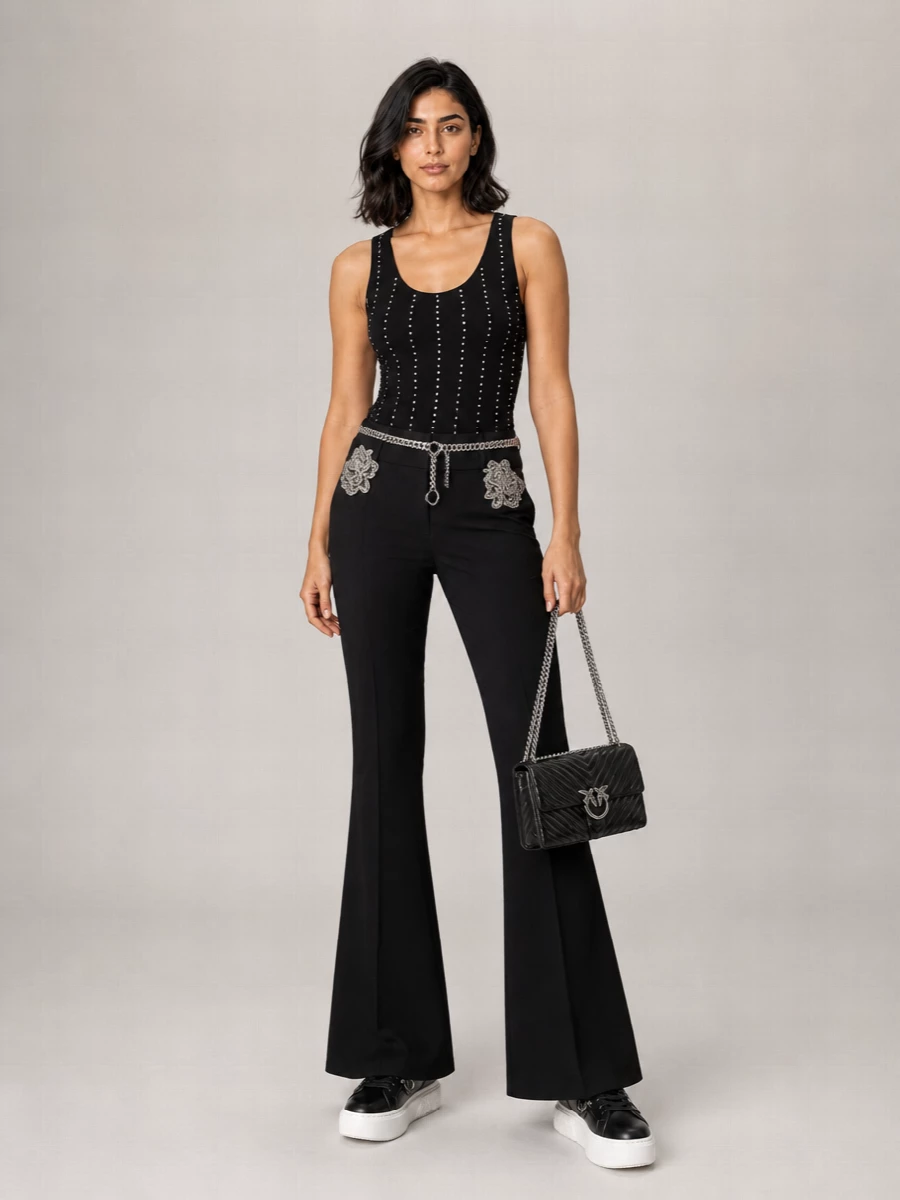 Pinko Studded Sleeveless Top
