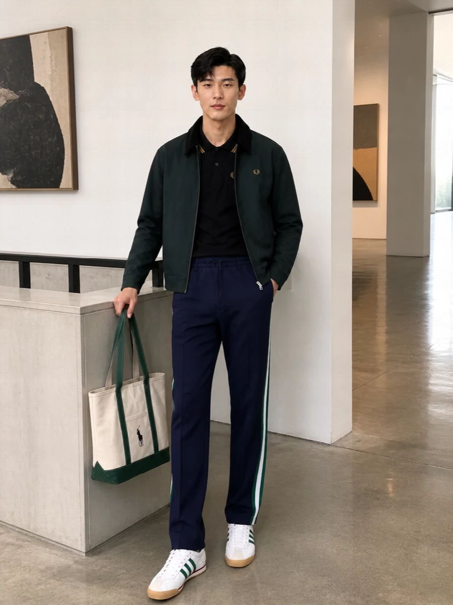 Fred perry harrington track pants adidas sneakers