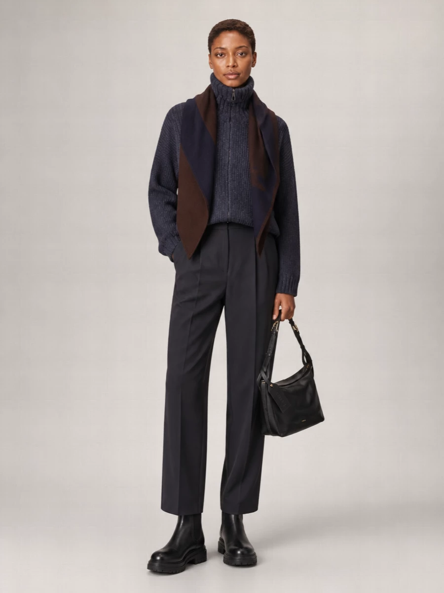 The Frankie Shop Wool Oversized Zip Up Cardigan