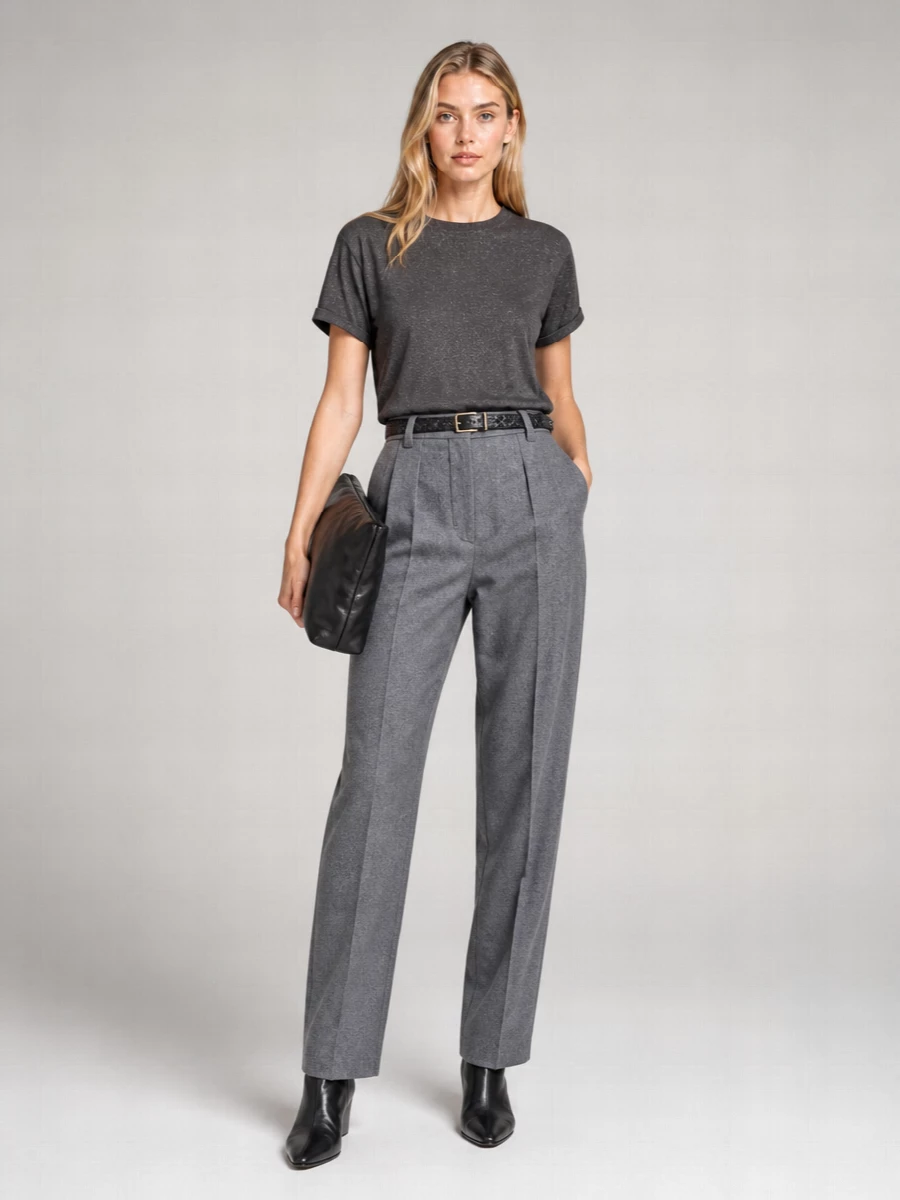 Brunello Cucinelli Cashmere And Silk Metallic Short-Sleeve Crewneck Knitted Top
