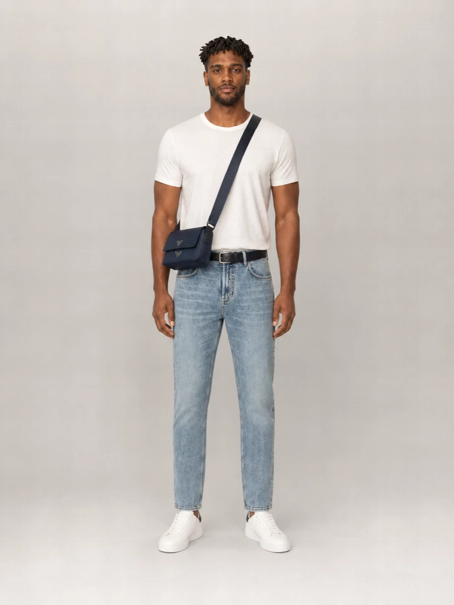 Emporio Armani Embroidered Logo Cotton T-Shirt