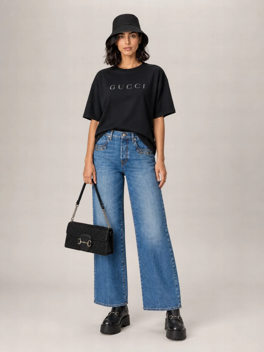 Gucci Horsebit 1955 Mini Canvas Shoulder Bag