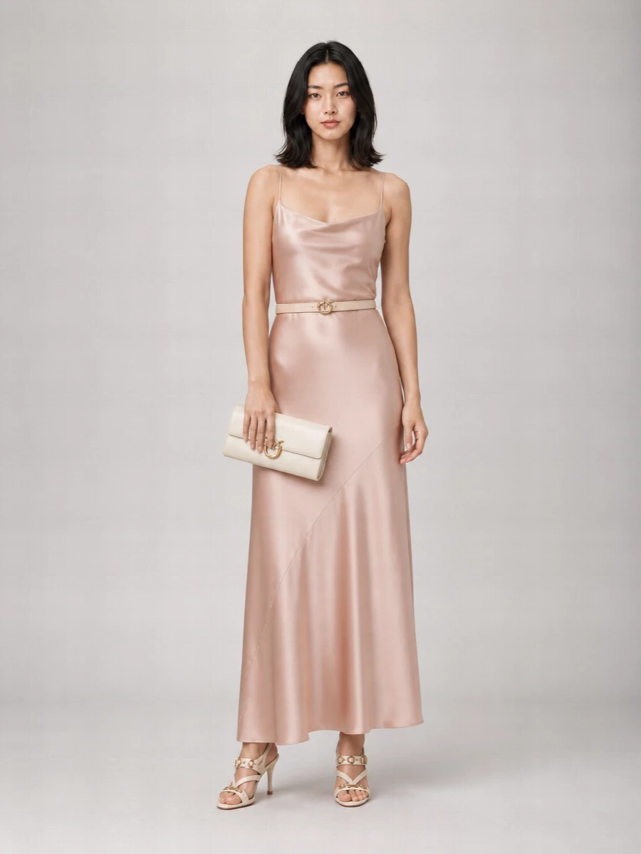 Pinko Satin Slip Maxi Dress