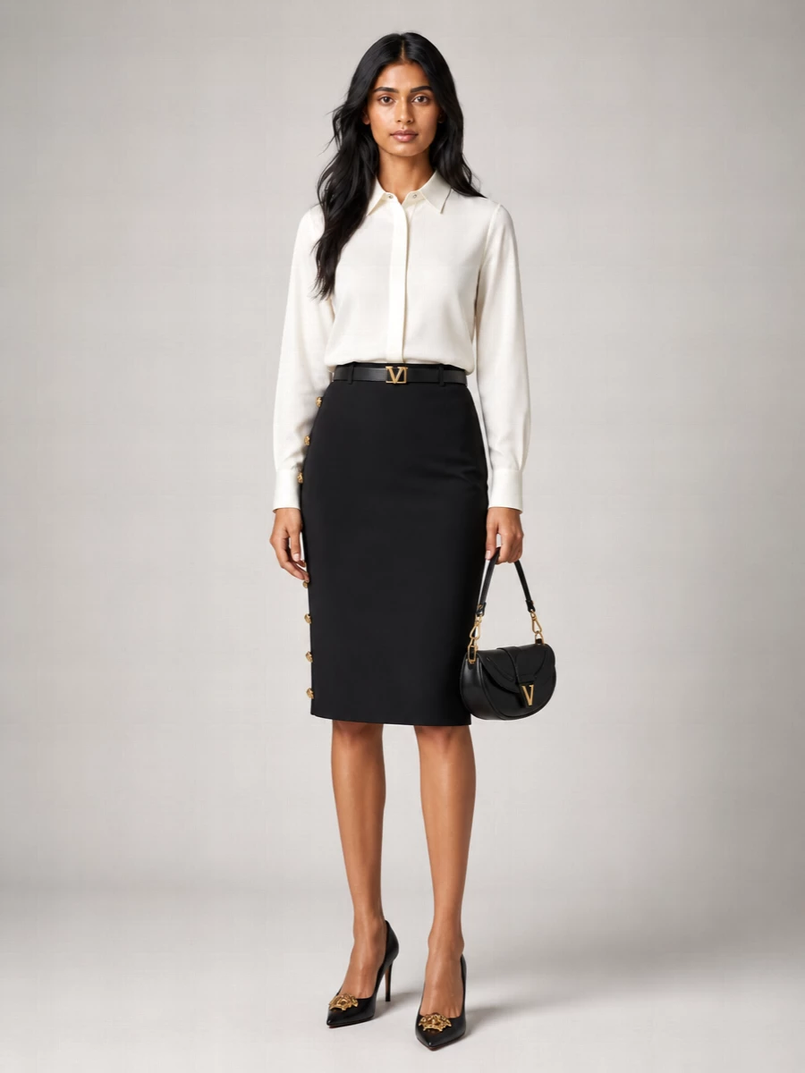 Versace fitted skirt