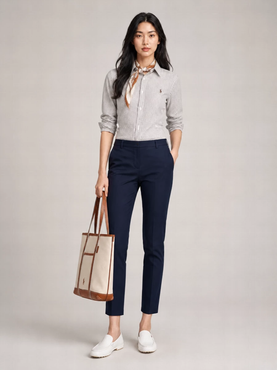 Ralph Lauren Striped Linen Long-Sleeve Shirt