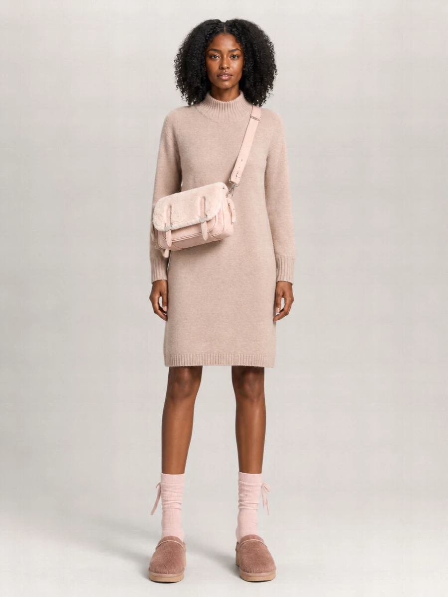 Ugg Calf Hair Leather Micro Ankle Boots