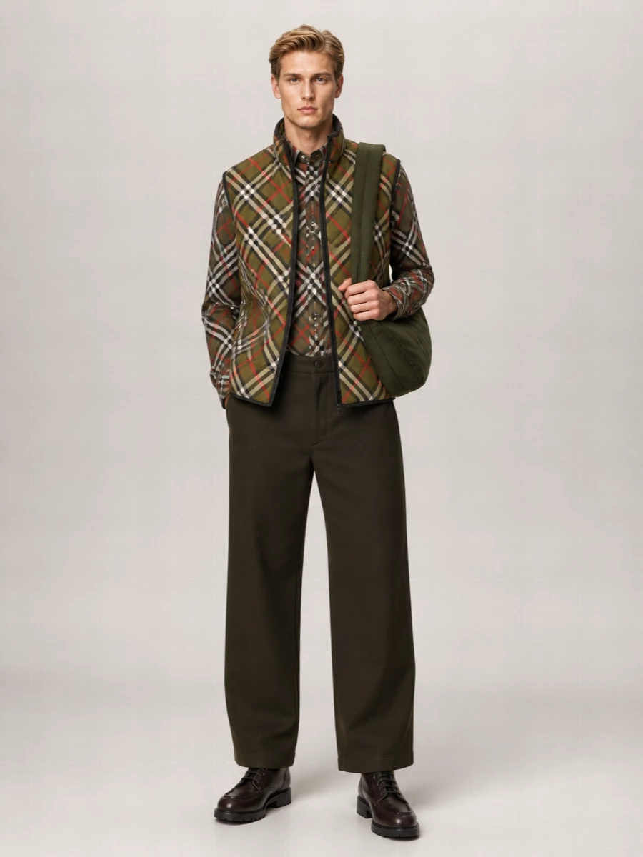 Burberry Quilted Sleeveless Check Gilet