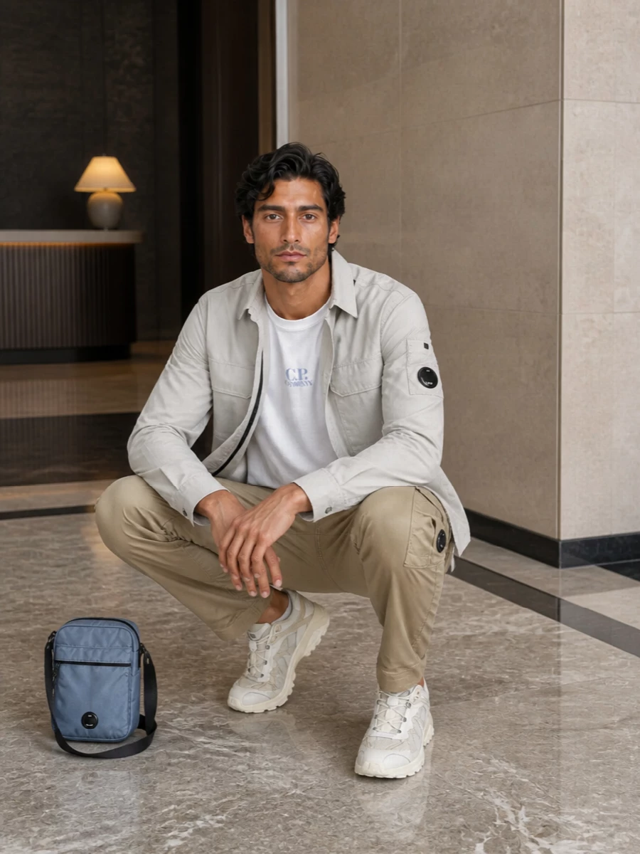Cp company utility overshirt cargo pants outfit