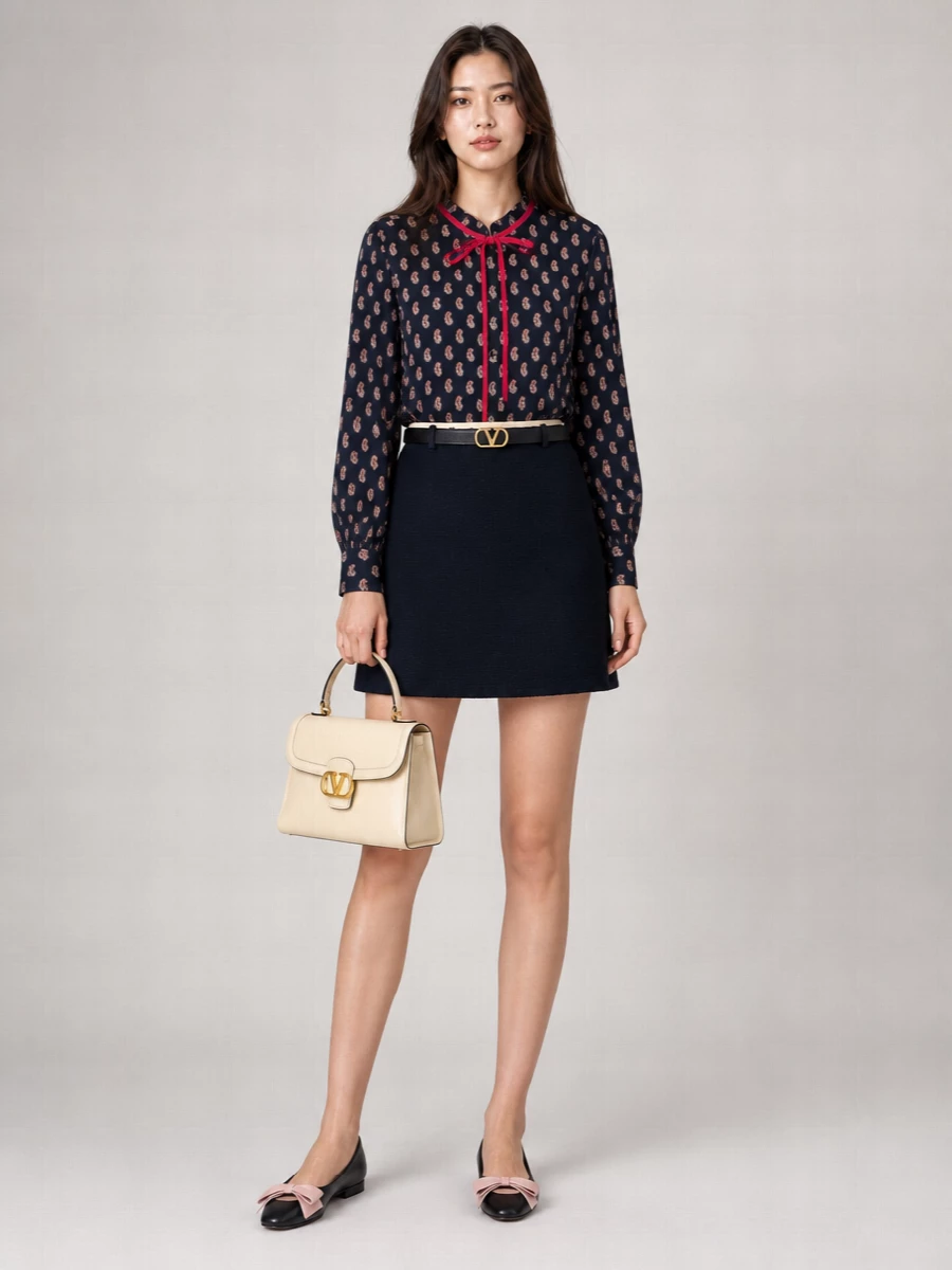 Valentino Silk Paisley Print Blouse