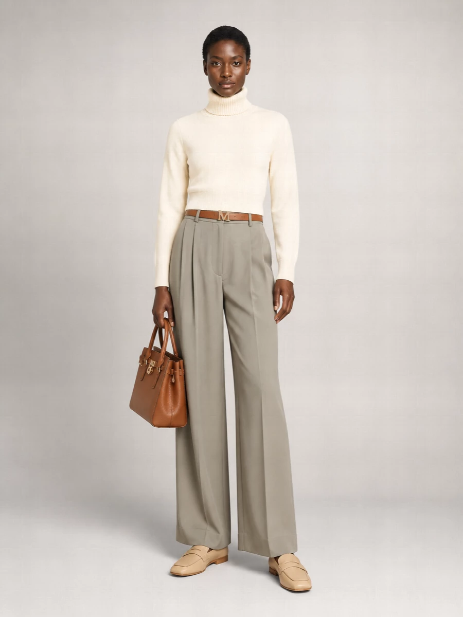 Michael Kors Satin Wide-Leg Trousers