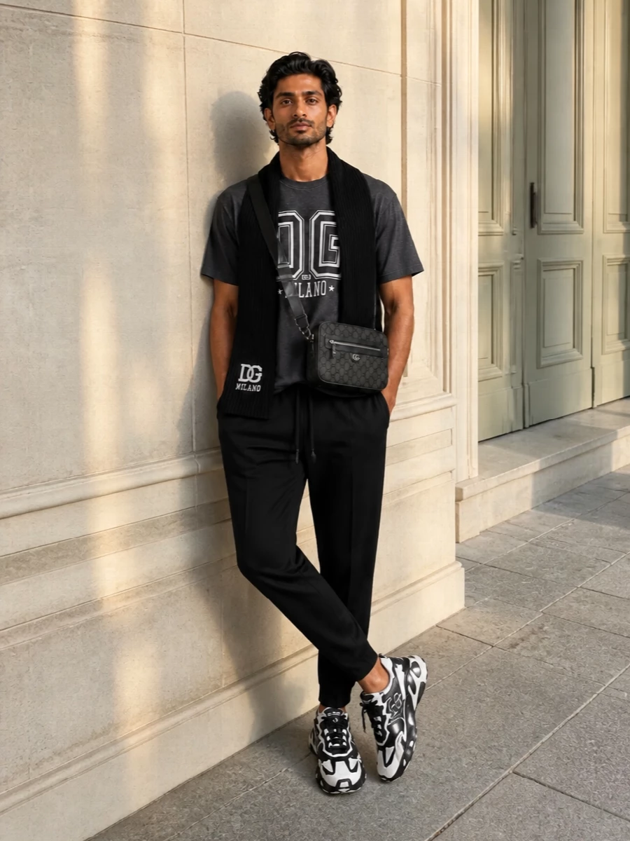 Dolce gabbana dg logo tee joggers sneakers