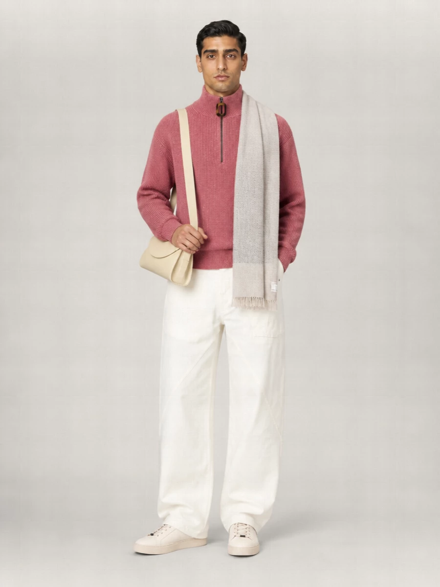 Jw Anderson Wool Half-Zip Sweater
