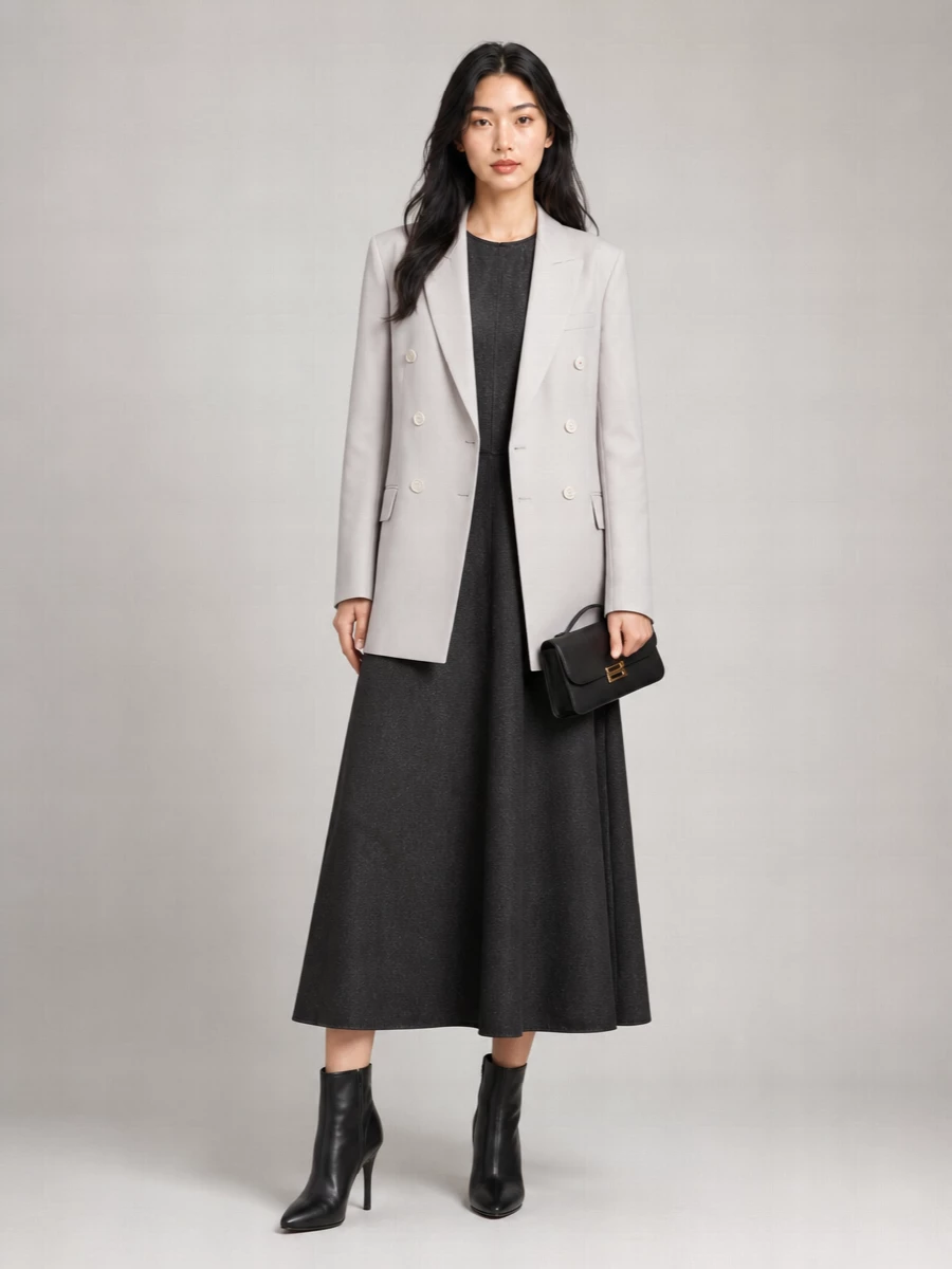 Victoria Beckham Relaxed Double-Breasted Blazer