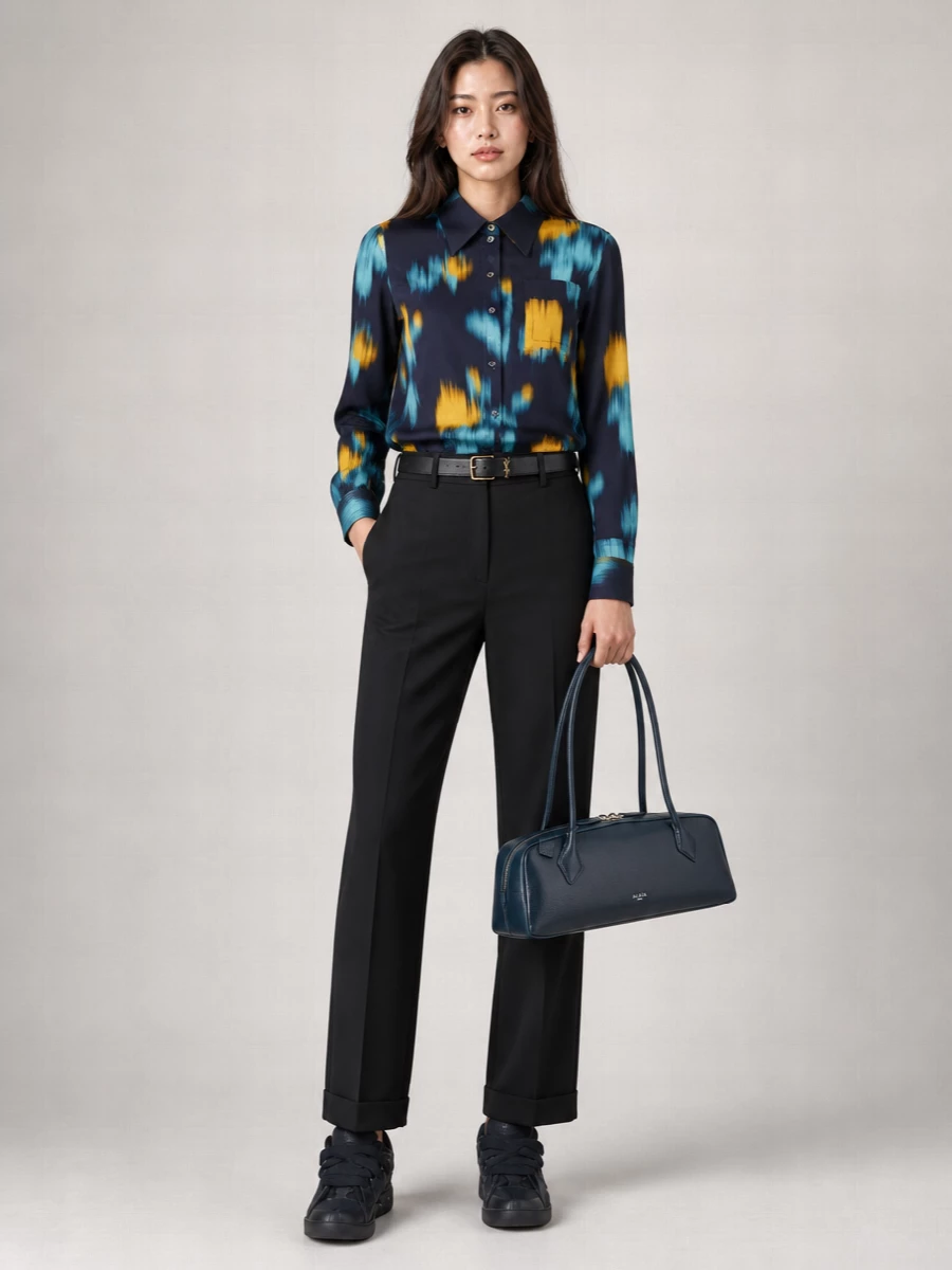 Lanvin Printed Silk Blouse