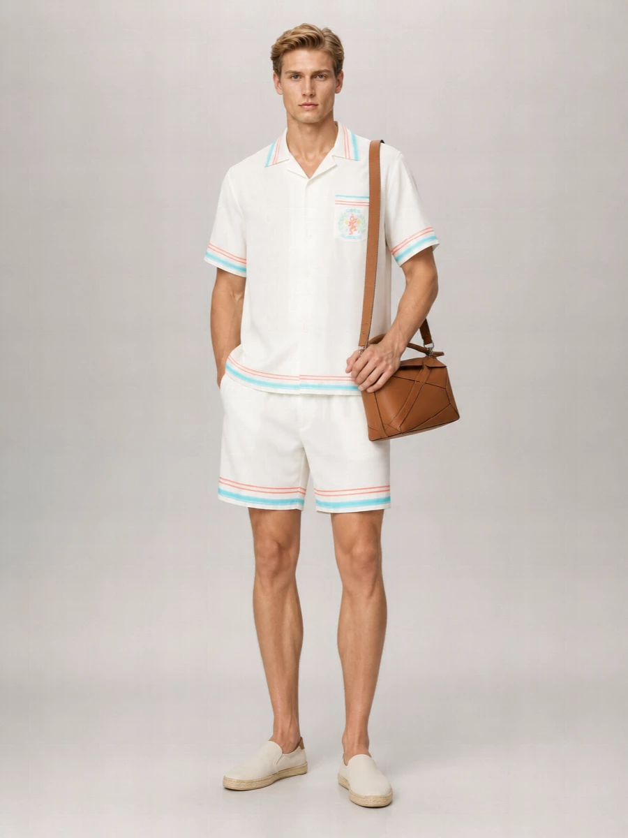 Casablanca Silk Straight-Leg Deck Shorts