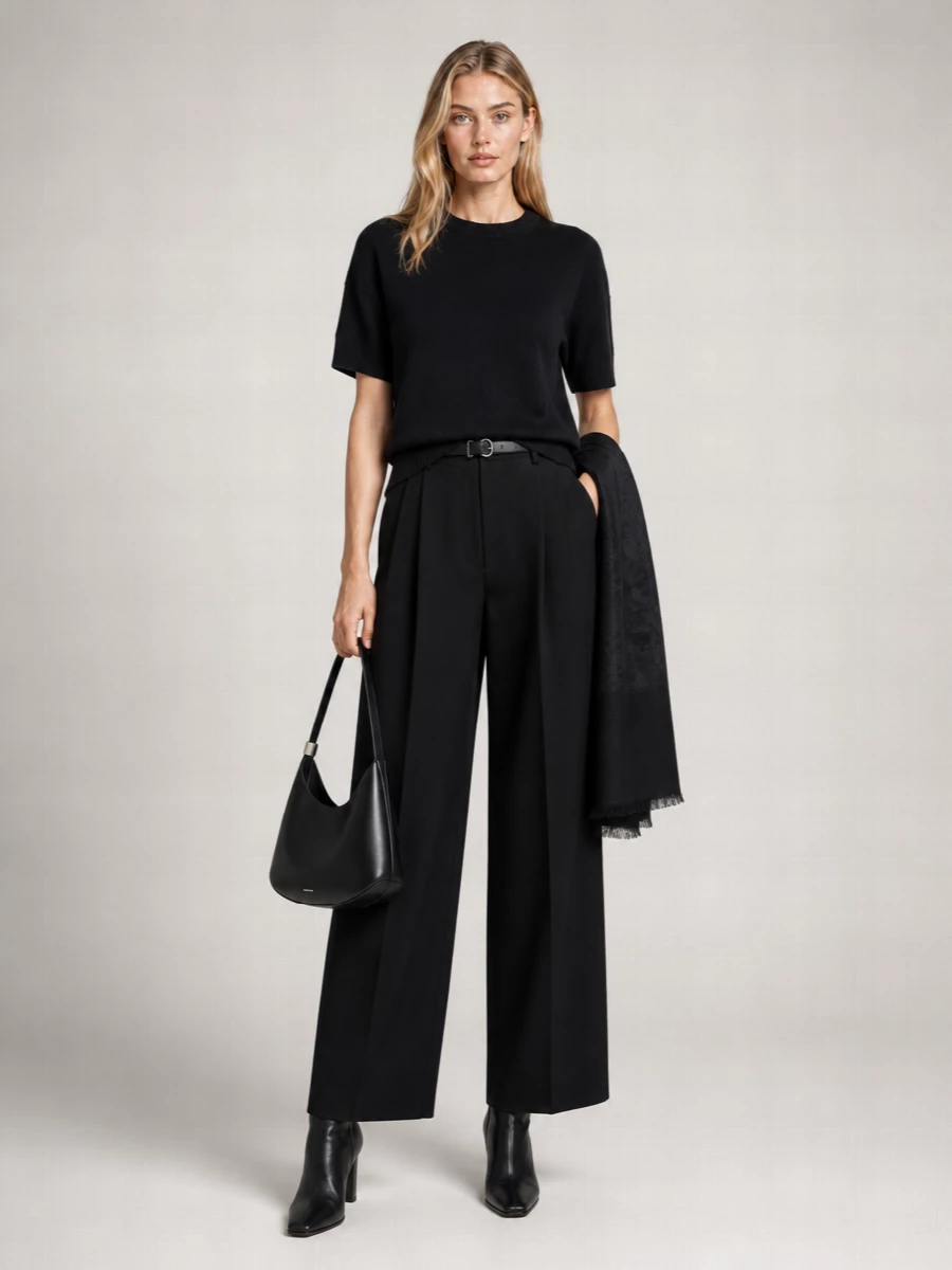 Jil Sander Luxe Cashmere Knit Crew Neck Sweater